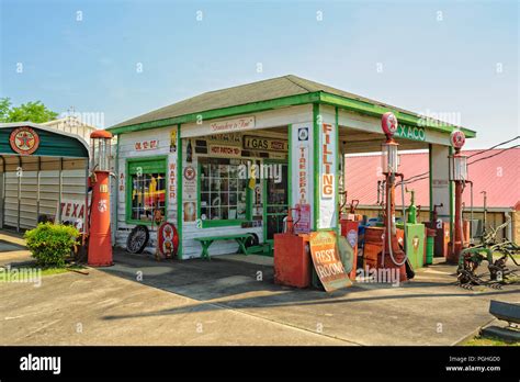 Old Texaco Gas Station Stock Photo - Alamy