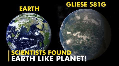 Gliese 581g Compared To Earth