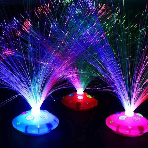 1 PC Luminous Multi color LED Fiber Light up Toy Rings Party Gadgets ...