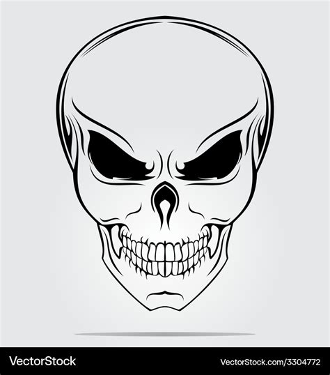 Tribal skull Royalty Free Vector Image - VectorStock