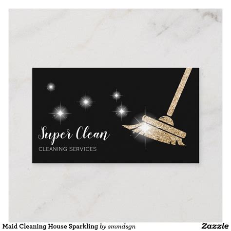 Maid Cleaning House Sparkling Business Card | Zazzle | Cleaning business cards, Clean house ...