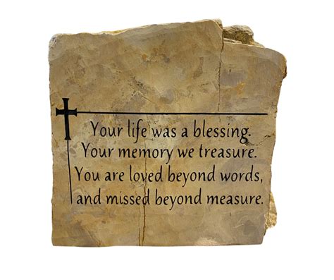 Large Memorial Quote Engraved Stone – Saint Stone Company