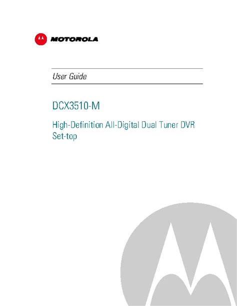 Motorola Users Manual Sample - PDFSimpli