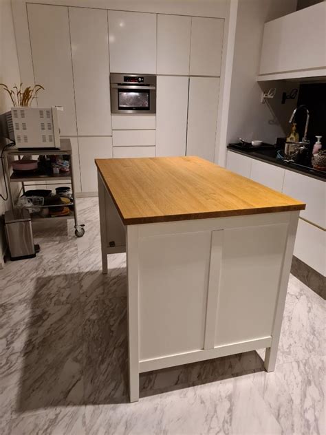 TORNVIKEN Kitchen Island Off-white/oak 28 3/8x20 1/2 ...