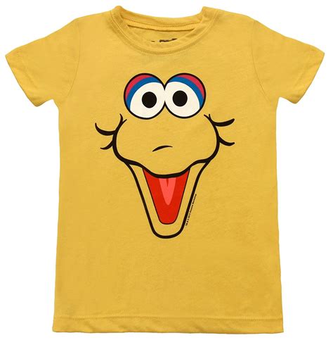 Sesame Street Big Bird Face Toddlers Yellow T-Shirt - Walmart.com