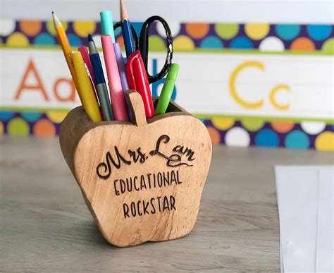 Personalized Teacher Gift Wooden Pencil Holder Teacher | Etsy | Teacher appreciation gifts ...