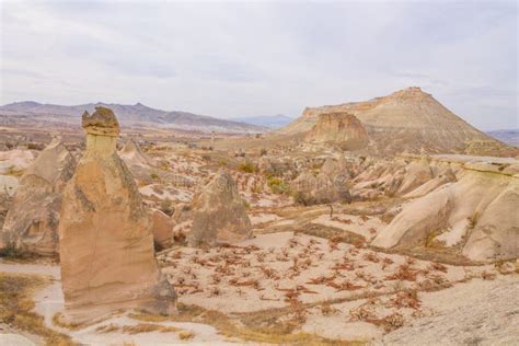 Rock Formation Tuff Beautiful Landscape in Turkish Cappadocia Stock ...