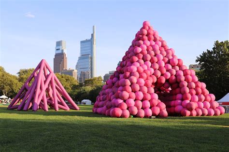 Pink Inflatable Tubes and Spheres Form Immersive Pyramid Installations by Cyril Lancelin — Colossal