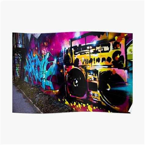 "Boombox Graffiti" Poster for Sale by dunthorne04 | Redbubble