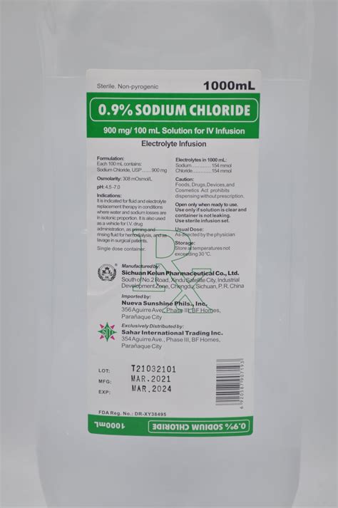 Bacteriostatic Sodium Chloride Reconstitution Water 30mL , 46% OFF