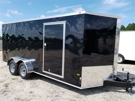 Enclosed Trailer 7x16 Black (ad 90) - USA Cargo Trailer