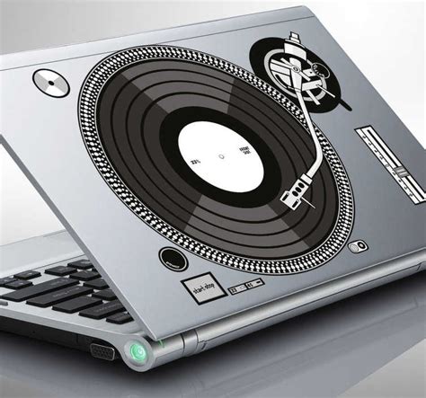 Sticker decorativo mesa DJ laptop - TenStickers