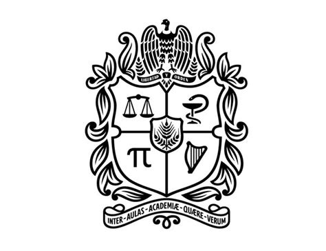 the coat of arms is shown in black and white