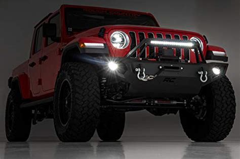 Rough Country Full Width Front Winch LED Bumper (fits) 07-20 Jeep Wrangler JL/Gladiator JT | 20 ...