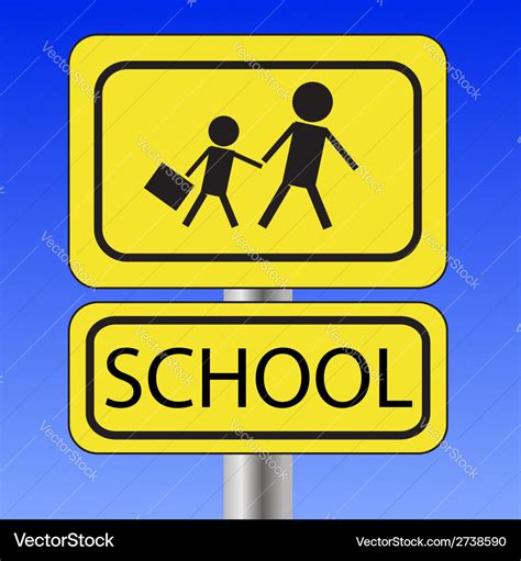 School sign Royalty Free Vector Image - VectorStock