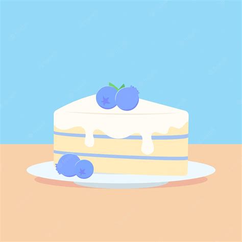 Premium Vector | Blueberry cake