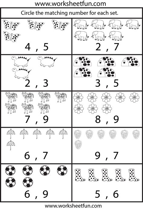 Counting Worksheets – 5 Worksheets / FREE Printable Worksheets – Worksheetfun