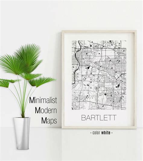 Bartlett Illinois Bartlett IL Map Bartlett Map Bartlett | Etsy