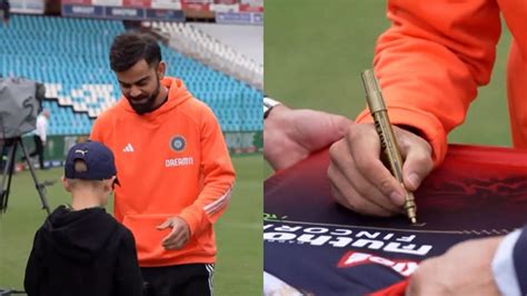 Virat Kohli Grants Young Fan's Wish With Autographed RCB Jersey Before ...