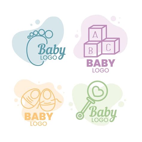 Colección de logos de bebés | Vector Gratis