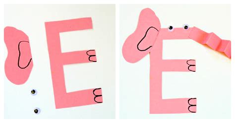 Letter E Craft- E Is For Elephant Preschool Craft | Kids Activities Blog