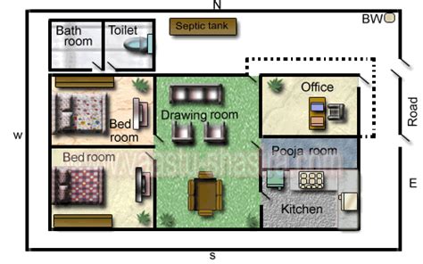 Model Floor Plan for East Direction Village House Design, Village Houses, Model House Plan ...