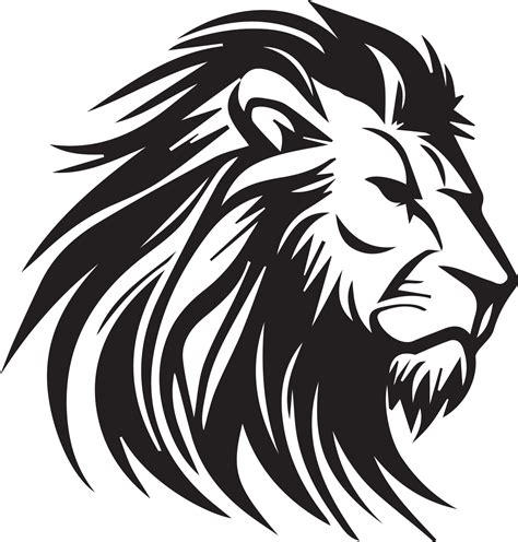 black and white lion logo, lion sticker, lion tattoo 21188166 Vector Art at Vecteezy