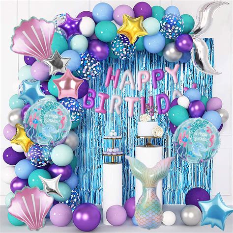 Mermaid Theme Birthday Party Decorations Full Set of Balloons & It – dreamparty.pk