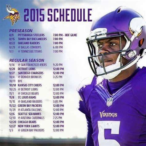 Vikings schedule