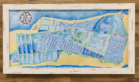 Breezy Point Walk & Street Map | Breezy point, Framed maps, Custom map