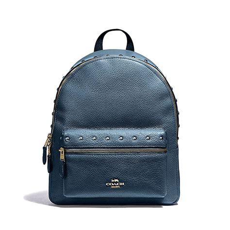 Coach Medium Charlie Backpack Lacquer Rivets Denim ETA 17th Dec - Averand