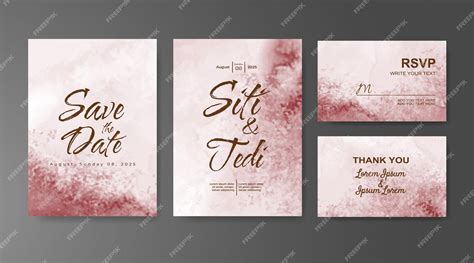 Premium Vector | Wedding invitation with abstract watercolor background