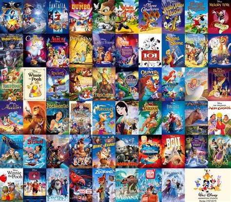 Walt Disney Animation Studios Movies (1937-2019) | Disney animated movies, Walt disney animation ...