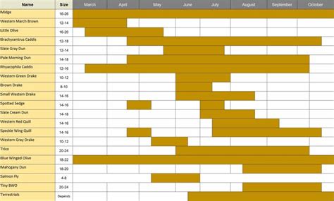 Eastern & Western Hatch Charts - The Fly Crate | Slate gray, Fly tying ...