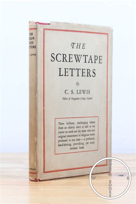 The Screwtape Letters by C.S. Lewis: Hardcover (1943) | North Books ...