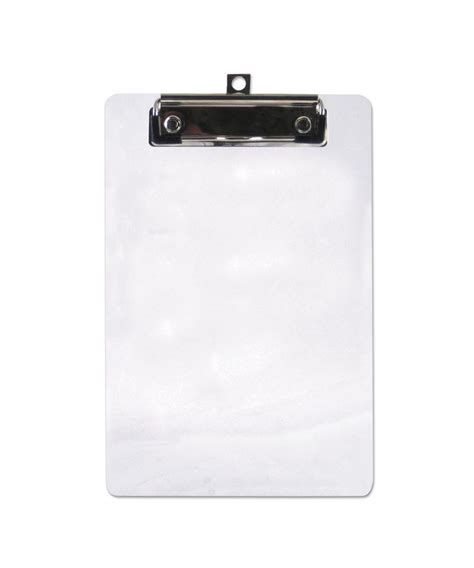 Plastic Clipboard, 1/2" Capacity, 6 x 9 Sheets, Clear