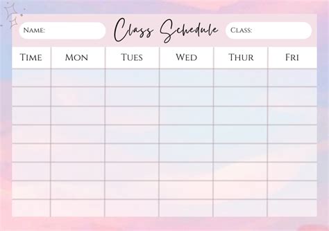 pink aesthetic planners / class schedule templates. follow for more templates :) Study Timetable ...