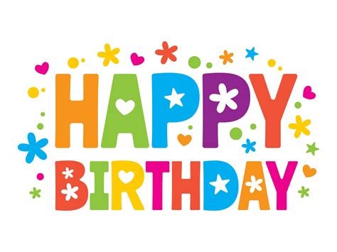 Download Happy Birthday Colorful Text Vector Art. Choose from over a ...