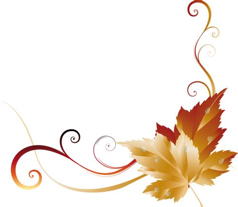 Fall Leaf Corner Border - Fall Leaves Corner Border Clipart - Full Size ...