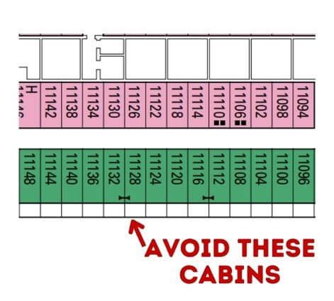 Cabins to avoid on MSC Seashore - Cruise with Leo