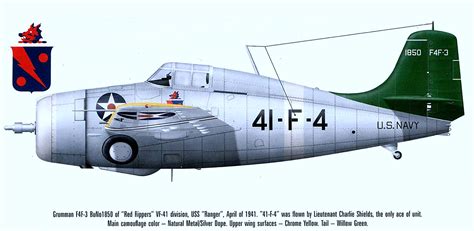 Asisbiz Grumman F4F 3 Wildcat VF 41 Black 41F4 BuNo 1850 pilot Charlie ...