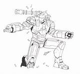 War Machine Coloring Page sketch template