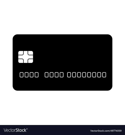 Credit card black icon on white background Vector Image