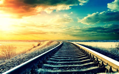 Endless Journey: Railroad HD Wallpaper