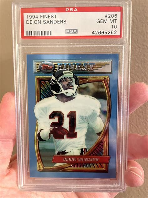 1994 topps finest football deion sanders #206 PSA 10 Gem Mint Pop 8 | eBay