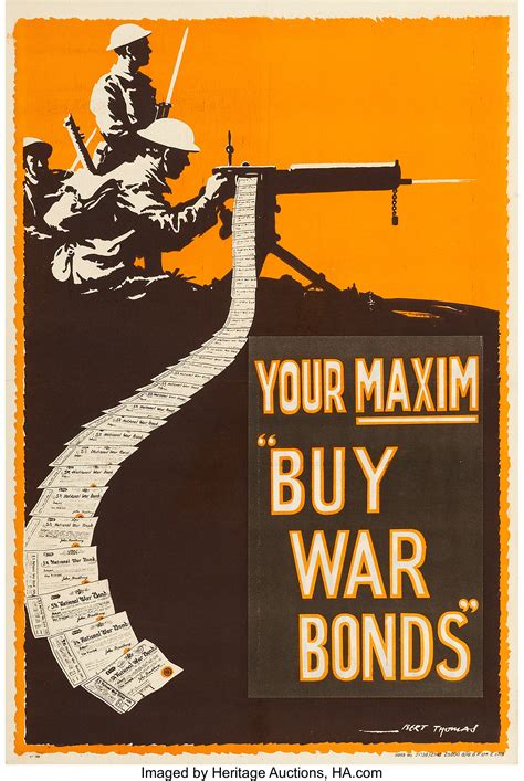 World War I Propaganda (War Bonds, 1918). British War Bond Poster | Lot ...