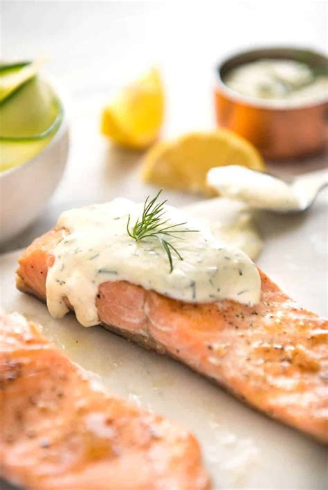 Creamy Dill Sauce for Salmon or Trout | RecipeTin Eats