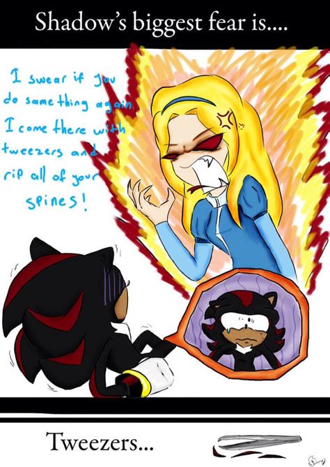 Shadows biggest fear | Shadow the hedgehog, Sonic funny, Sonic and shadow