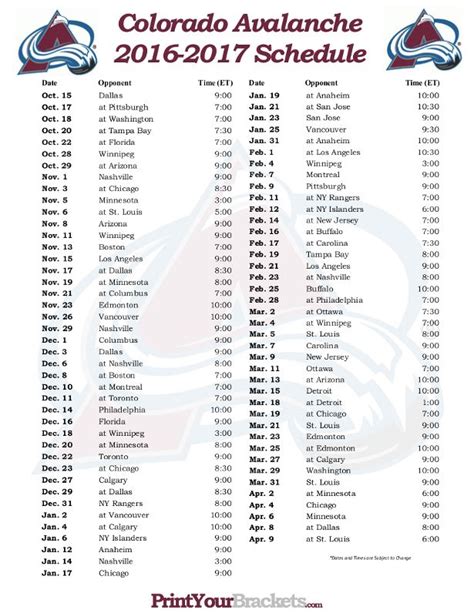 1000+ images about Printable NHL Schedules on Pinterest | Detroit red ...