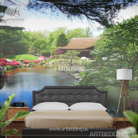 Japanese garden Wall Mural, Photo Mural Japanese tea house - ARTBEDDING